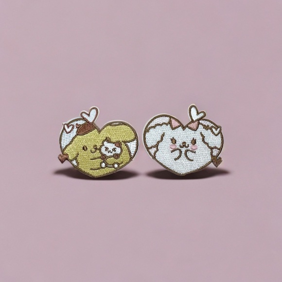 Sanrio Iron On Patch Set - Pompompurin and Macaroon, 2” - Picture 1 of 2